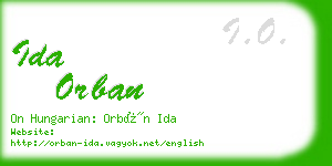 ida orban business card